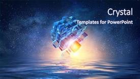  Presentation with environment - PPT theme consisting of 3d water technology - innovative technologies and environment background and a navy blue colored foreground