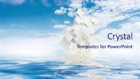  Presentation with water technology - Slide set featuring 3d water technology - innovative technologies and environment background and a sky blue colored foreground