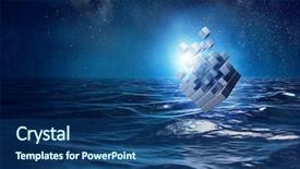  Presentation with smart connected environment - Audience pleasing PPT theme consisting of 3d water technology - innovative technologies and environment backdrop and a ocean colored foreground