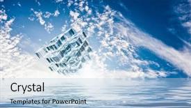  Presentation with environment clip art - Cool new PPT layouts with 3d water technology - innovative technologies and environment backdrop and a light blue colored foreground