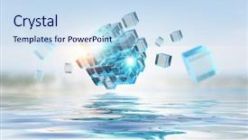  Presentation with water environment - Colorful slide set enhanced with 3d water technology - innovative technologies and environment backdrop and a sky blue colored foreground