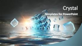  Presentation with environment - Cool new PPT theme with 3d water technology - innovative technologies and environment backdrop and a dark gray colored foreground