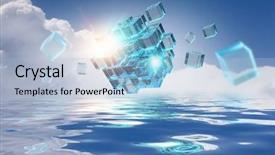  Presentation with environment - Slides featuring 3d water technology - innovative technologies and environment background and a  colored foreground