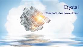  Presentation with water technology - Beautiful theme featuring 3d water technology - innovative technologies and environment backdrop and a sky blue colored foreground