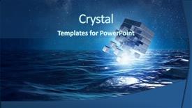  Presentation with environment - Slide set consisting of 3d water technology - innovative technologies and environment background and a ocean colored foreground