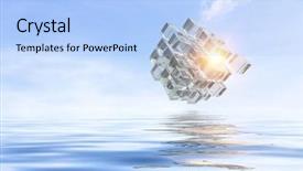  Presentation with water environment - Beautiful slides featuring 3d water technology - innovative technologies and environment backdrop and a  colored foreground