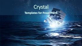  Presentation with water environment - PPT theme having 3d water technology - innovative technologies and environment background and a ocean colored foreground