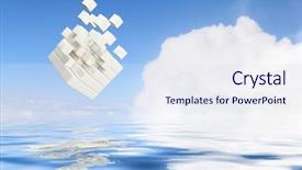  Presentation with water environment - Amazing presentation design having 3d water technology - innovative technologies and environment backdrop and a  colored foreground