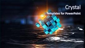  Presentation with water environment - Presentation theme featuring 3d water technology - innovative technologies and environment background and a wine colored foreground