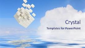  Presentation with environment biotechnology - Cool new PPT layouts with 3d water technology - innovative technologies and environment backdrop and a  colored foreground