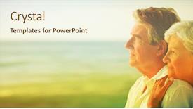  Presentation with beach - Amazing slide set having 3d water technology - woman hugging her husband backdrop and a cream colored foreground