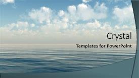  Presentation with airplane night sky cloud - Cool new PPT theme with 3d waves image - beautiful sea and clouds sky backdrop and a light gray colored foreground