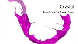  Presentation with pink and white balloons - Audience pleasing presentation theme consisting of 3d waves image - pink paint splash isolated backdrop and a white colored foreground