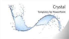  Presentation with splash - Audience pleasing slides consisting of 3d waves image - water splash isolated on white backdrop and a white colored foreground