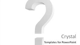  Presentation with question - Presentation theme with 3d-white-question-mark-isolated background and a white colored foreground