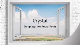  Presentation with window frame - Amazing slides having 3d window frame with beautiful backdrop and a light gray colored foreground