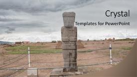  Presentation with inca - PPT theme consisting of 3m - bolivia - tiwanaku ruins background and a light gray colored foreground