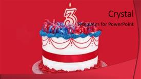  Presentation with candle - Audience pleasing presentation design consisting of 3rd cake with numeral candle backdrop and a red colored foreground