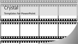  Presentation with film strip - Theme having 4 blank strips background and a light gray colored foreground