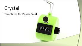  Presentation with banquet server hand tray - Theme enhanced with 4 digits hand held tally background and a  colored foreground