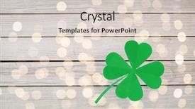  Presentation with four leaf clover - Theme with 4 directions - fortune luck and st patricks background and a lemonade colored foreground