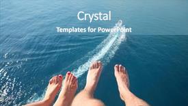  Presentation with boat - Presentation consisting of 4 directions - four legs against the sea background and a light blue colored foreground