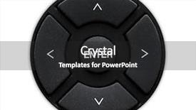  Presentation with key control - Beautiful PPT theme featuring 4 directions - menu selector and enter key backdrop and a dark gray colored foreground