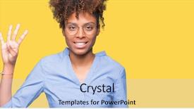  Presentation with african american business - Beautiful PPT theme featuring 4 points - beautiful young african american business backdrop and a  colored foreground