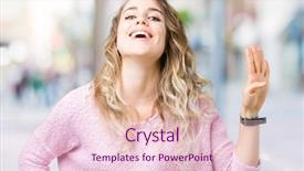  Presentation with number - Beautiful PPT layouts featuring 4 points - beautiful young blonde woman backdrop and a  colored foreground