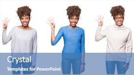  Presentation with african - Slide deck enhanced with 4 points - collage of young beautiful african background and a teal colored foreground