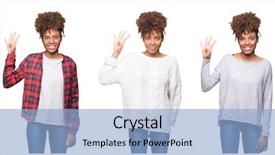  Presentation with four seasons in collage - Slide set enhanced with 4 points - collage of young beautiful african background and a light blue colored foreground