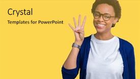  Presentation with african american adults in classroom - Cool new slides with 4 points - young beautiful african american woman backdrop and a  colored foreground