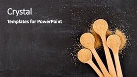  Presentation with sugar cane - Slide set enhanced with 4 raw - brown cane sugar in four background and a dark gray colored foreground