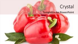  Presentation with brown sugar isolated on white - Cool new slides with 4 raw - four bell peppers isolated backdrop and a lemonade colored foreground