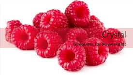  Presentation with ripe golden potato on white - Slide deck featuring 4 raw - ripe raspberries isolated on white background and a  colored foreground