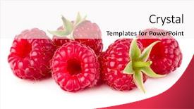  Presentation with ripe golden potato on white - Amazing slide set having 4 raw - ripe raspberries isolated on white backdrop and a white colored foreground