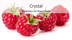  Presentation with ripe golden potato on white - PPT theme having 4 raw - ripe raspberries isolated on white background and a sky blue colored foreground