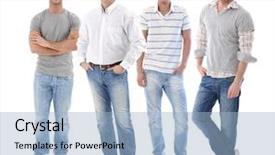  Presentation with full length portrait two men women brown sweater - PPT theme with business man climbing up steps outdoors concept background and a ocean colored foreground