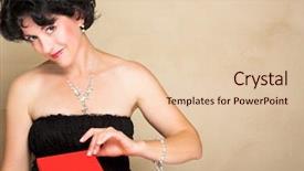  Presentation with pearls - Beautiful presentation featuring 40 year anniversary - woman in lace black dress backdrop and a  colored foreground