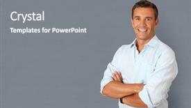  Presentation with avengers 3d man brave superhero - PPT theme having 40 years - portrait of handsome smiling man background and a gray colored foreground