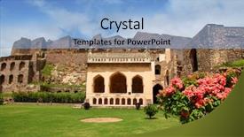  Presentation with india fort - Amazing presentation theme having 400 years - historic golkonda fort in hyderabad backdrop and a light blue colored foreground