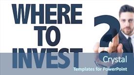  Presentation with invest - Amazing presentation having 401k - business man pointing the text backdrop and a ocean colored foreground