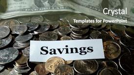  Presentation with invest - Slides having 401k - pile of coins money representing background and a tawny brown colored foreground