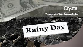  Presentation with retirement - Theme enhanced with 401k - pile of coins money representing background and a gray colored foreground