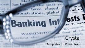  Presentation with banking - Slides having 401k - reading glasses on newspaper discussing background and a light blue colored foreground