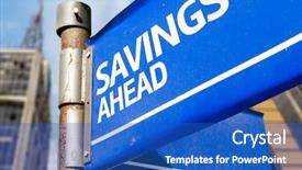  Presentation with 401k - Beautiful slides featuring 401k - savings ahead blue road sign backdrop and a teal colored foreground