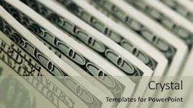  Presentation with bills - Presentation theme with 401k - us paper currency one hundred background and a light gray colored foreground