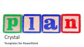  Presentation with letter - Presentation theme featuring 401k - word plan spelled out using background and a white colored foreground