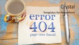  Presentation with coffee cup - Amazing presentation having 404 - web page not found backdrop and a lemonade colored foreground