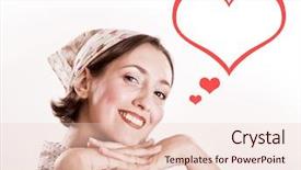  Presentation with retro - Beautiful PPT theme featuring 40th - lovely retro style lady backdrop and a  colored foreground